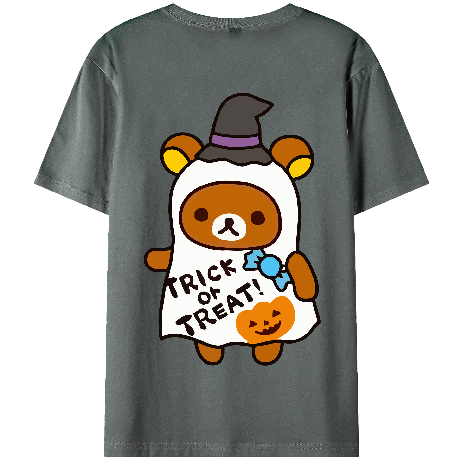 （画像用） リラックマ リラックマ キイロイトリ Rilakkuma Korilakkuma Kiiroitori 綿100％半袖Tシャツ（背面プリント）
